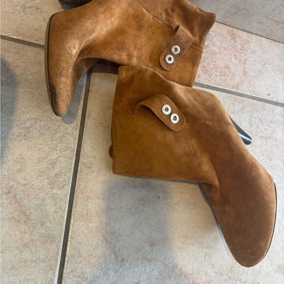 Isabel Marant Ankle Boots Lystal Cognac cowboy heels ankle shoes buckle booties - Picture 3 of 8